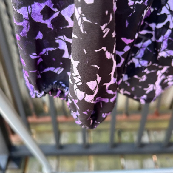 INC Purple Print Surplice Top XXL - Picture 4 of 6